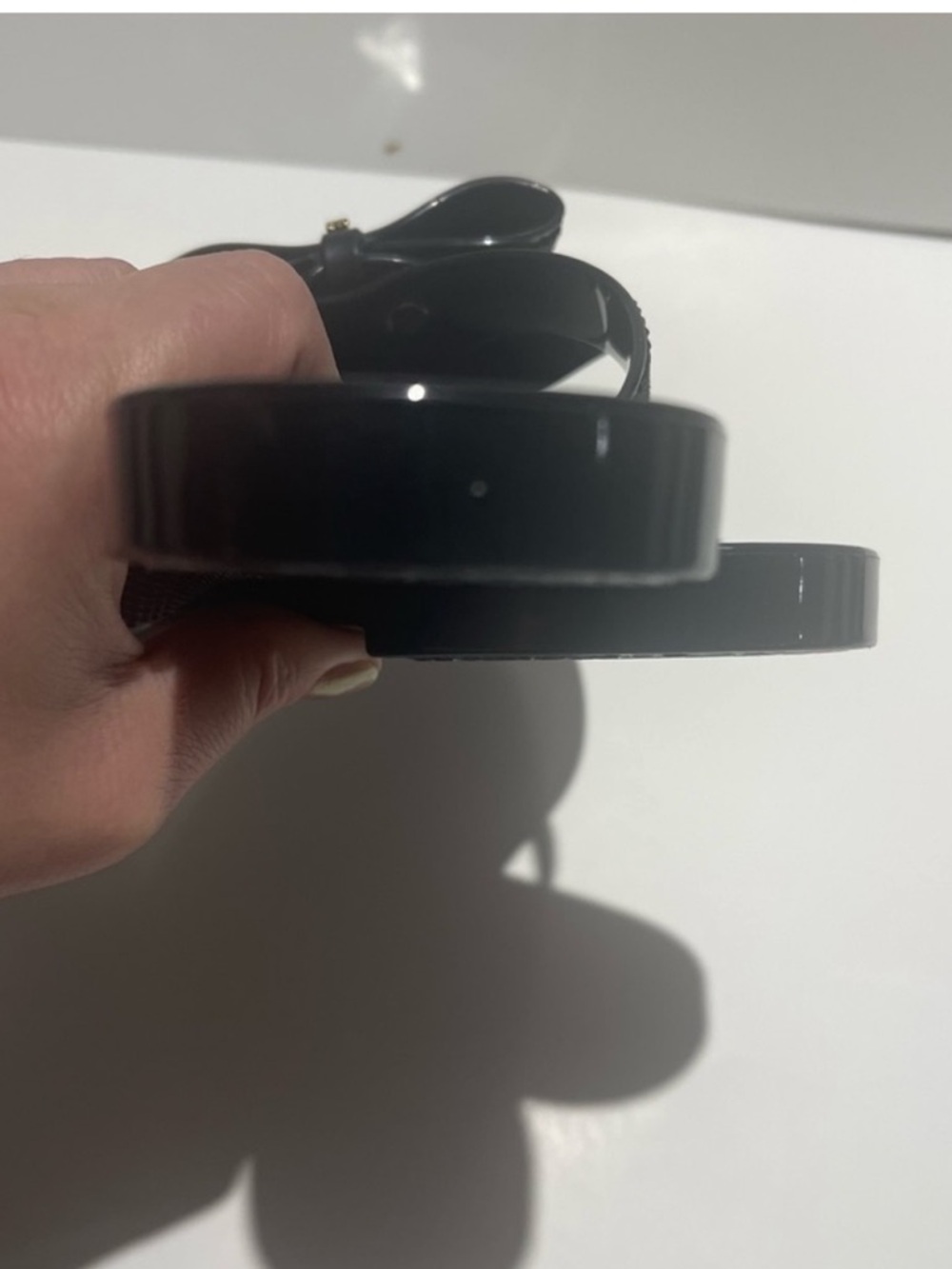 Salvatore Ferragamo Black Bow Jelly Thong Sandals with Gold Logo Accent - Picture 11 of 13